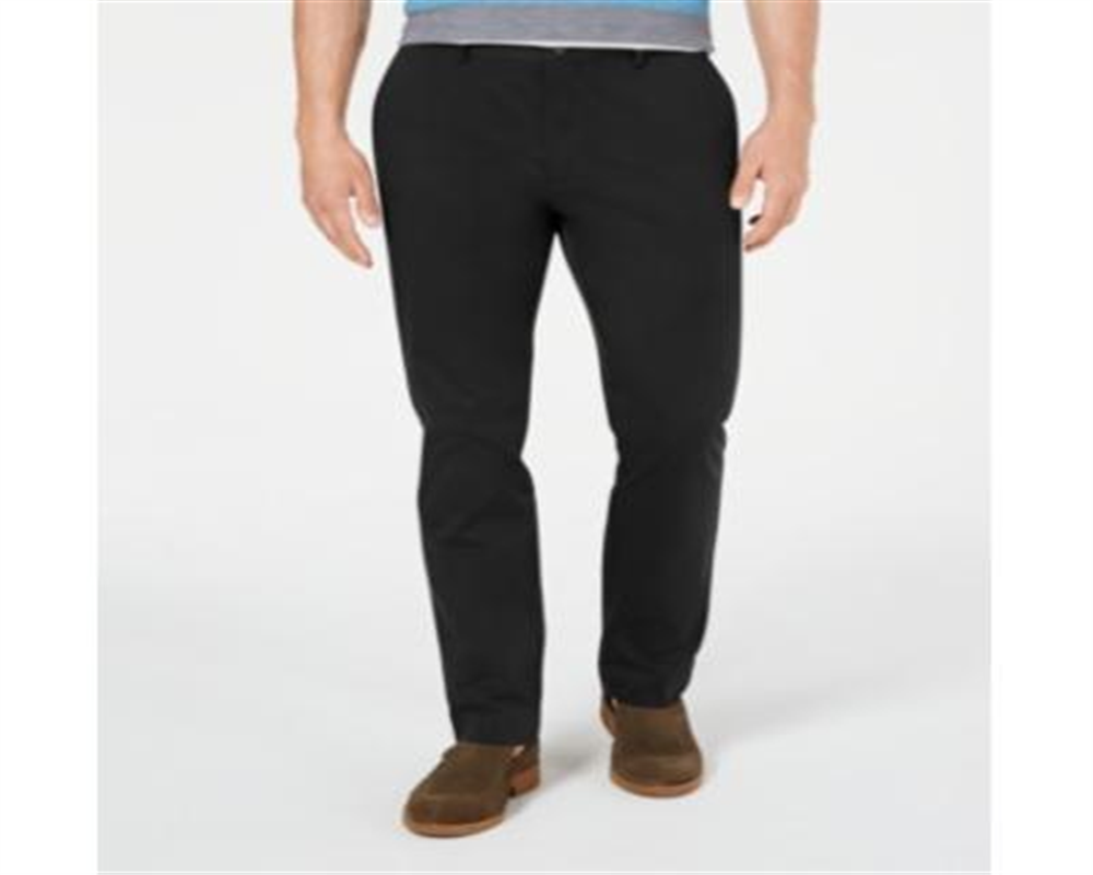 Calça Chino Profissional Luca Twill Masculina Tasso Elba Preta Tamanho 34X32