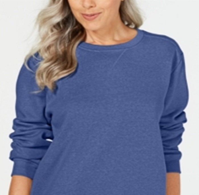 Karen Scott Suéter Feminino Manga Longa Gola Redonda Azul Tamanho Pequeno Pequeno