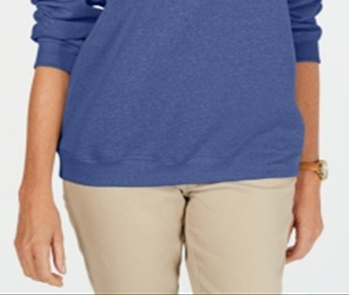 Karen Scott Suéter Feminino Manga Longa Gola Redonda Azul Tamanho Pequeno Pequeno