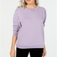 Karen Scott Moletom Esportivo Feminino Manga Longa Gola Redonda Roxo Tamanho Médio
