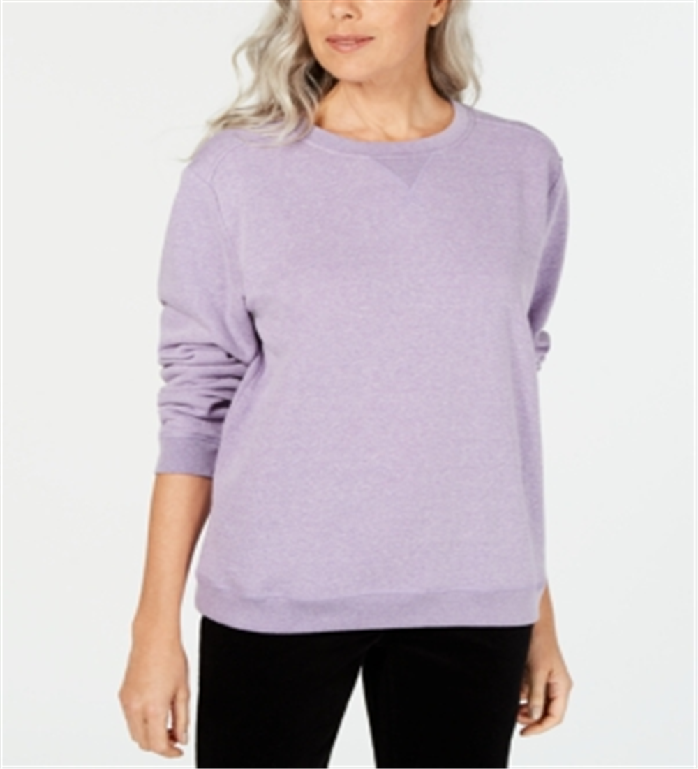 Karen Scott Moletom Esportivo Feminino Manga Longa Gola Redonda Roxo Tamanho Médio