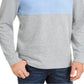 Suéter masculino Club Room com zíper de um quarto e canelado francês, cinza, tamanho extragrande
