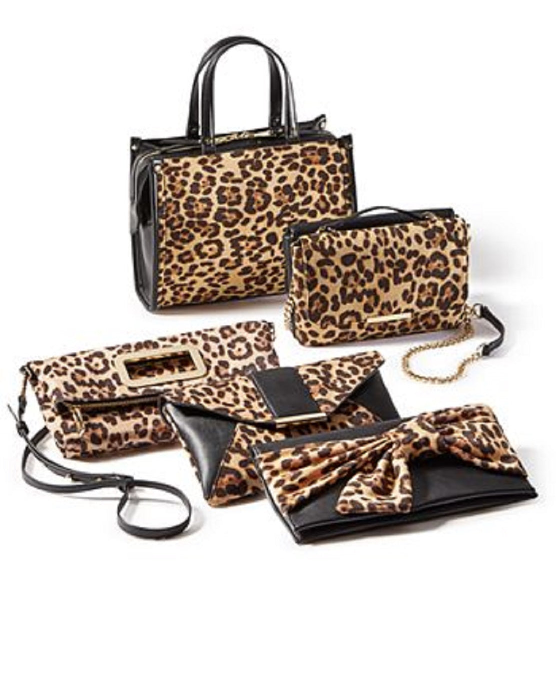 INC International Concepts Bolsa de mão feminina Luci com estampa de leopardo, marrom, tamanho regular