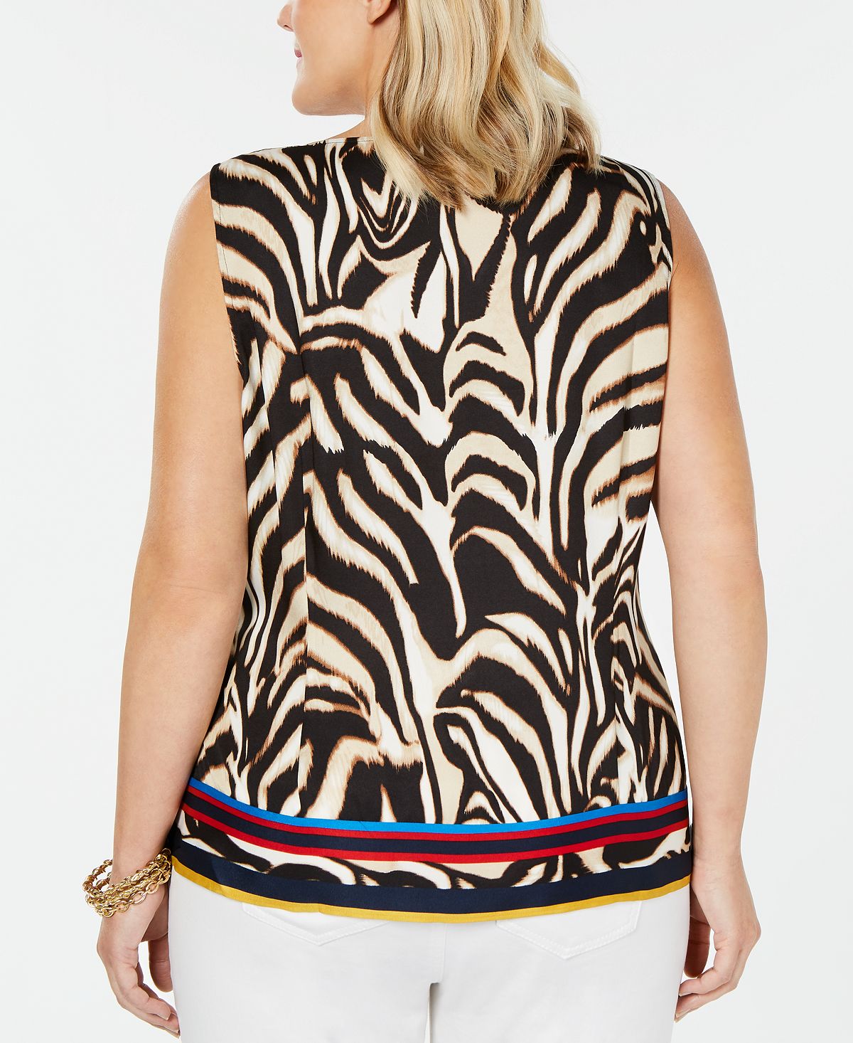 INC International Concepts Top feminino plus size com estampa animal e envoltório falso, amarelo, tamanho 2X