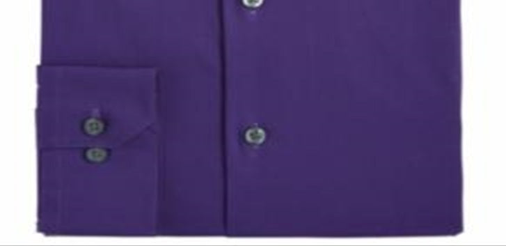 Camisa masculina Alfani Regular Fit com botões e resistente a rugas, roxa, tamanho M