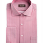 Camisa social masculina Tasso Elba Slim Fit, sem ferro, com punho francês e espinha de peixe, vermelha, tamanho 14,5 x 32 x 33