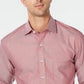 Camisa social masculina Tasso Elba, sem passar a ferro, tamanho regular, vermelha, 15,5 x 34-35