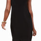 Vestido feminino linha A com decote embelezado, preto, tamanho pequeno, da coleção JM