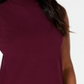 JM Collection Suéter feminino sem mangas com gola alta, roxo, tamanho grande