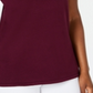 JM Collection Suéter feminino sem mangas com gola alta, roxo, tamanho grande