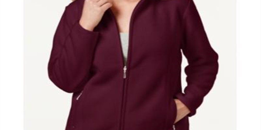 Jaqueta de lã Karen Scott Zeroproof feminina, marrom, tamanho pequeno, G