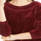 Karen Scott Suéter Feminino Gola Canoa Chenille Vermelho Tamanho XX-G