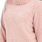 Karen Scott Suéter Feminino de Gola Falsa em Chenille Rosa Tamanho P