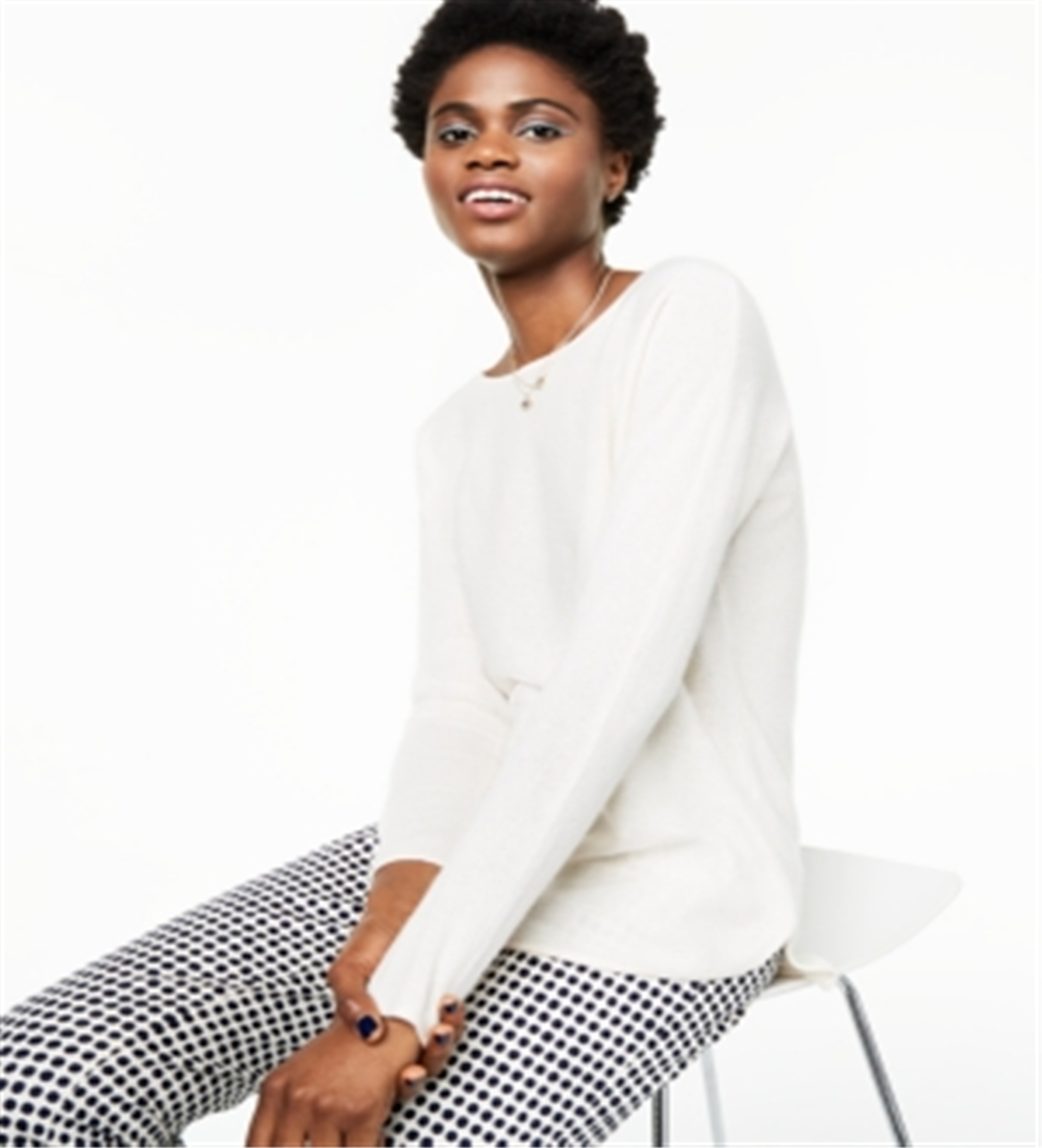 Suéter feminino de cashmere com manga comprida e cauda de camisa, bege, tamanho GG
