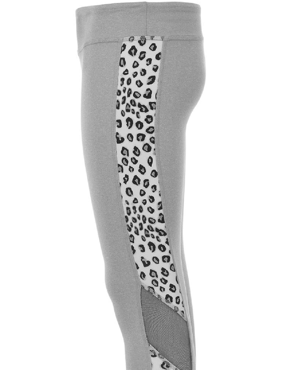 Legging Ideology Big Girl's Mesh Inset Colorblocked Cinza Tamanho P