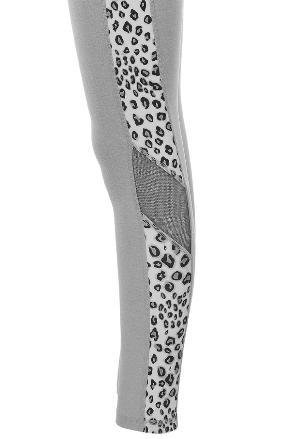 Legging Ideology Big Girl's Mesh Inset Colorblocked Cinza Tamanho P