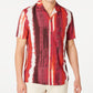 Camisa de acampamento listrada tie-dye masculina INC International Concepts, tamanho XXX-G, rosa, ajuste regular