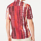 Camisa de acampamento listrada tie-dye masculina INC International Concepts, tamanho XXX-G, rosa, ajuste regular