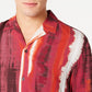 Camisa de acampamento listrada tie-dye masculina INC International Concepts, tamanho XXX-G, rosa, ajuste regular
