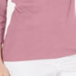 Blusa feminina Karen Scott de algodão com manga 3/4, rosa, tamanho XX-G