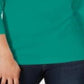 Karen Scott Top Henley de Algodão Feminino Azul Tamanho XX-G