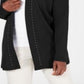 Karen Scott Cardigan Feminino de Algodão com Tachas e Frente Aberta, Preto, Tamanho Grande