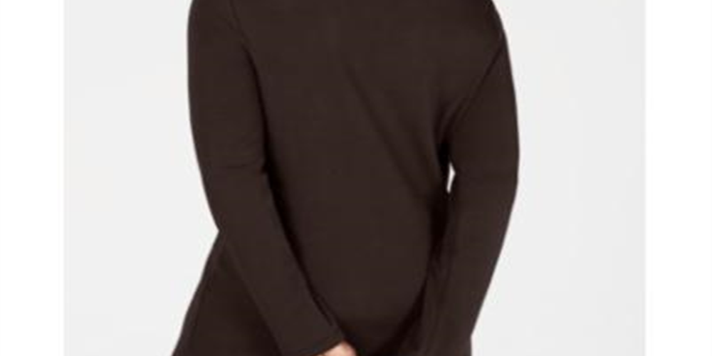 Karen Scott Cardigan Feminino de Algodão com Tachas e Frente Aberta Marrom Tamanho P