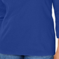 Blusa feminina Karen Scott de algodão com gola xale e botões, azul, tamanho grande