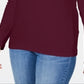 Karen Scott Top Feminino Decote Redondo Com Acabamento Em Cetim Vermelho Tamanho X-G
