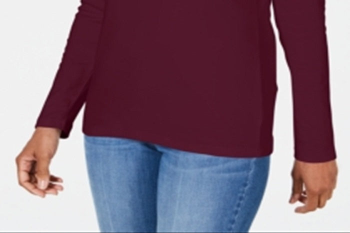 Karen Scott Top Feminino Decote Redondo Com Acabamento Em Cetim Vermelho Tamanho X-G