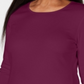 Karen Scott Blusa feminina com decote redondo e acabamento em cetim, roxa, tamanho XS