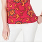 Blusa feminina sem mangas estampada Charter Club, rosa, tamanho X-S