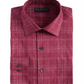 Camisa social Alfani masculina slim fit performance stretch moderna com estampa slub vermelha tamanho M