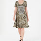Vestido feminino estilo &amp; co com estampa tie-dye verde tamanho extrapequeno