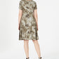 Vestido feminino estilo &amp; co com estampa tie-dye verde tamanho extrapequeno