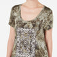 Vestido feminino estilo &amp; co com estampa tie-dye verde tamanho extrapequeno