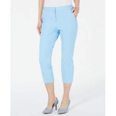 Calça Capri Alfani Feminina com Zíper Invisível Azul Tamanho 6