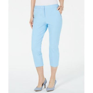 Calça Capri Alfani Feminina com Zíper Invisível Azul Tamanho 6
