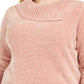 Karen Scott Suéter Feminino Plus Chenille Gola Dividida Rosa Tamanho 0X
