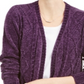 Karen Scott Cardigan Feminino Manga Longa Aberto Roxo Tamanho Pequeno Grande