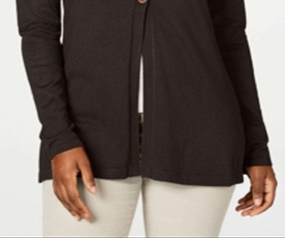 Karen Scott Cardigan longo feminino marrom tamanho extragrande