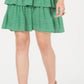 Vestido casual feminino Bar III estampado com babados, verde, tamanho 12