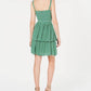 Vestido estampado com babados Bar III feminino, verde, tamanho 14