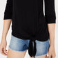 Top Bar III Feminino Preto com Barra Amarrada Tamanho X-S