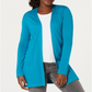 Karen Scott Cardigan Feminino Gola Xale Azul Tamanho Grande