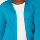 Karen Scott Cardigan Feminino Gola Xale Azul Tamanho Grande
