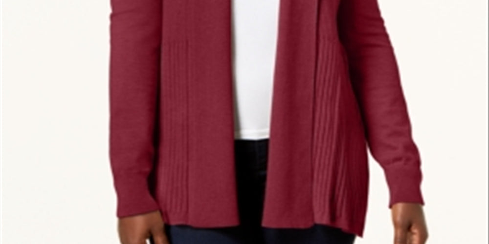 Karen Scott Cardigan Feminino Gola Xale Vermelho Tamanho XS