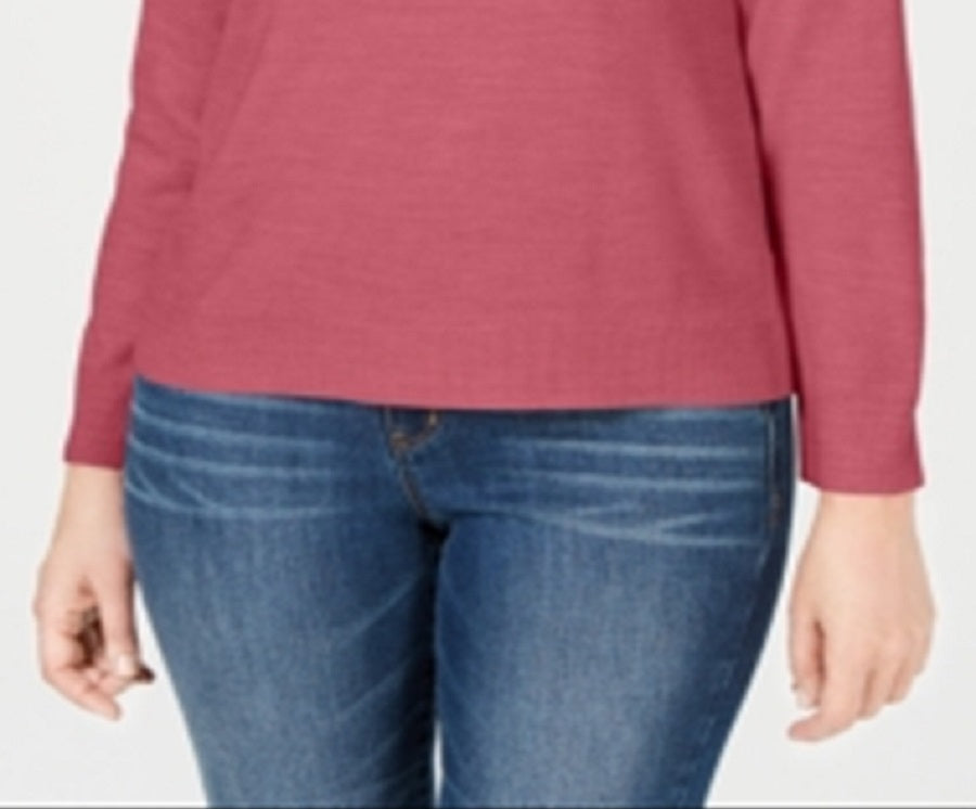 Karen Scott Suéter Feminino com Zíper nas Costas e Gola Redonda Rosa Tamanho Médio