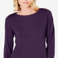 Karen Scott Suéter Feminino com Botões e Ombros Roxo Tamanho X-G