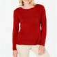 Karen Scott Suéter Feminino com Botões no Ombro Vermelho Tamanho X-G